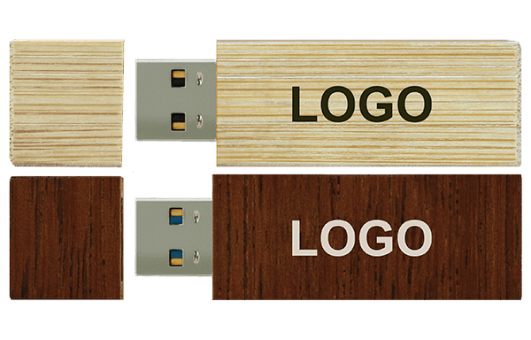 USB Stick aus Holz mit Lasergravur